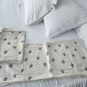 Prim Valances With Embroidered Black Stars